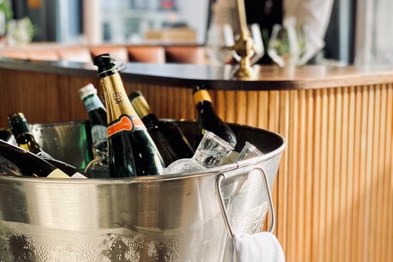 Detail of a champagne bucket